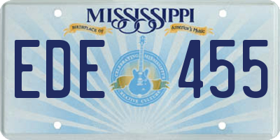 MS license plate EDE455