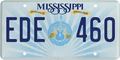 MS license plate EDE460
