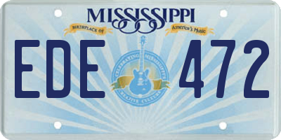MS license plate EDE472