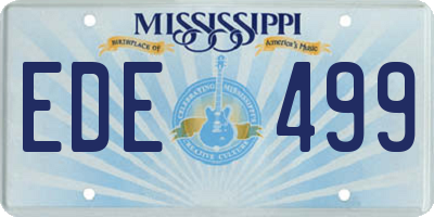 MS license plate EDE499
