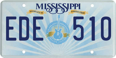 MS license plate EDE510