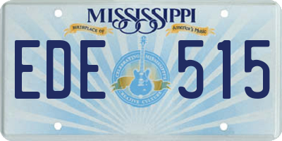 MS license plate EDE515