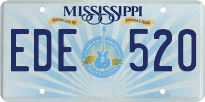 MS license plate EDE520