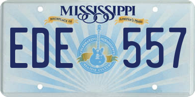 MS license plate EDE557