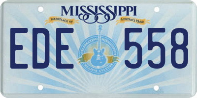 MS license plate EDE558