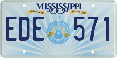 MS license plate EDE571