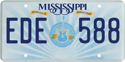MS license plate EDE588