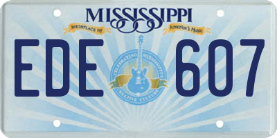 MS license plate EDE607