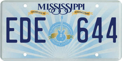 MS license plate EDE644