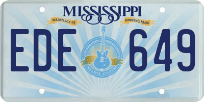 MS license plate EDE649