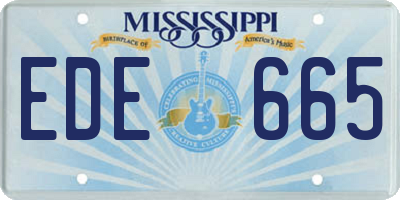 MS license plate EDE665