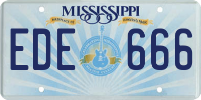 MS license plate EDE666