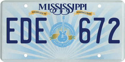 MS license plate EDE672