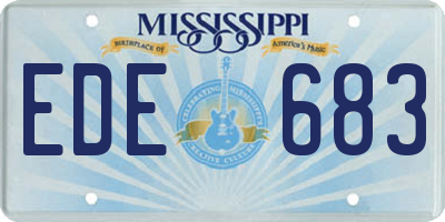 MS license plate EDE683