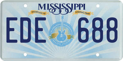 MS license plate EDE688