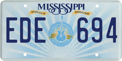 MS license plate EDE694