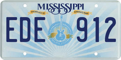 MS license plate EDE912