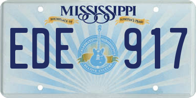 MS license plate EDE917