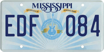 MS license plate EDF084