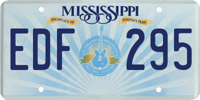 MS license plate EDF295