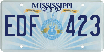 MS license plate EDF423