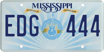 MS license plate EDG444