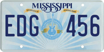 MS license plate EDG456