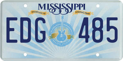 MS license plate EDG485