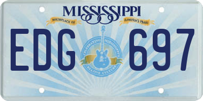 MS license plate EDG697