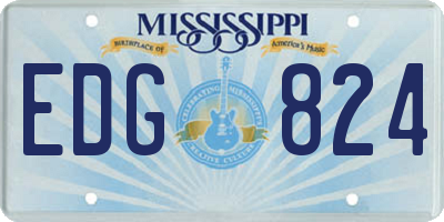 MS license plate EDG824