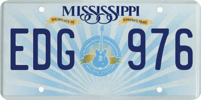 MS license plate EDG976