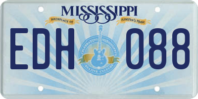 MS license plate EDH088