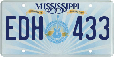 MS license plate EDH433