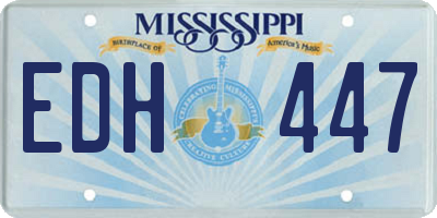 MS license plate EDH447