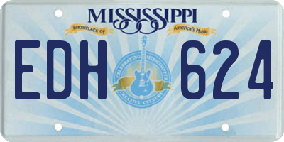 MS license plate EDH624