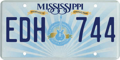 MS license plate EDH744