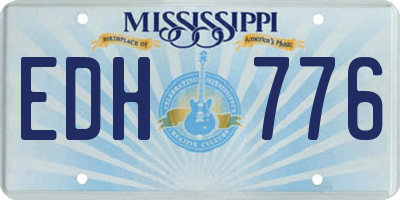 MS license plate EDH776
