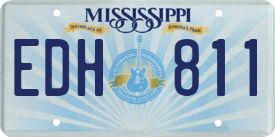 MS license plate EDH811