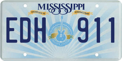MS license plate EDH911