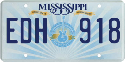 MS license plate EDH918