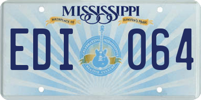 MS license plate EDI064