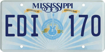 MS license plate EDI170