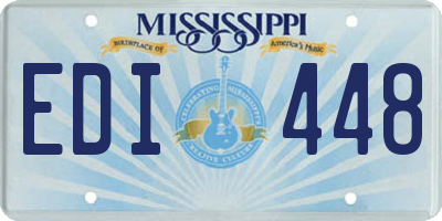 MS license plate EDI448