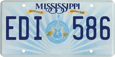MS license plate EDI586