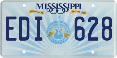 MS license plate EDI628