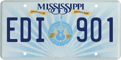 MS license plate EDI901