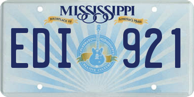 MS license plate EDI921