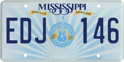 MS license plate EDJ146