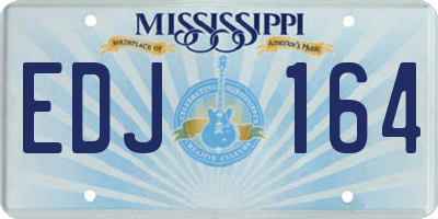 MS license plate EDJ164