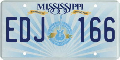 MS license plate EDJ166